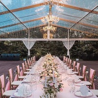 Chapiteaux de mariage extérieurs toutes saisons personnalisés 15x30m 10x20m, double couche, structure en alliage d'aluminium, tissu PVC imperméable