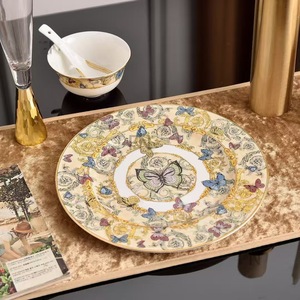 Juego de Vajilla de Porcelana con Diseños de Mariposas, Vajilla de Lujo de Estilo Oriental Bohemio para Restaurante, Servicio de Mesa Elegante y con Estilo - Product Image 3