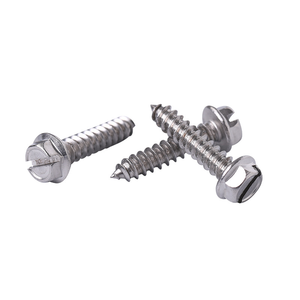 # <span class=keywords><strong>8</strong></span> tornillos autorroscantes negros de cabeza hexagonal ranurada con brida de 3/<span class=keywords><strong>8</strong></span>" 2/56 para matrícula - Product Image 2