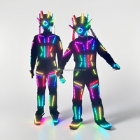 Costumes Cyberpunk Lumineux Télécommandés pour Adultes, Ensembles de Performance LED, Vêtements Robots pour Adultes, Robe Lumineuse Unisexe