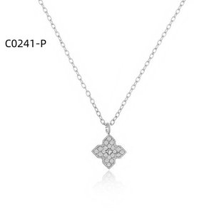 สร้อยคอแฟชั่นเซอร์โคเนีย C0241 สำหรับผู้หญิงเครื่องประดับคุณภาพสูง - Product Image 1