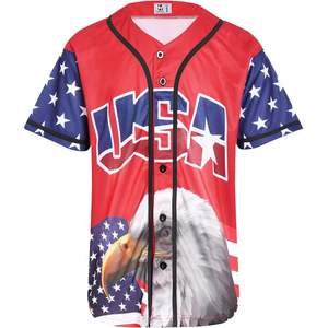 Pullonsy เสื้อเบสบอลลายธงชาติอเมริกันสำหรับผู้ชายเสื้อสไตล์รักชาติชุดนกอินทรีสหรัฐอเมริกาสำหรับผู้ใหญ่ - Product Image 5