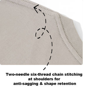 Camiseta de punto de manga corta oversize de algodón pesado de 400 g para <span class=keywords><strong>hombre</strong></span>, estilo streetwear, lisa, transpirable, anti-bolitas, ideal para verano. - Product Image 2