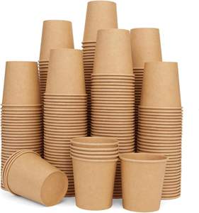 8 oz White Hot Coffee Paper Cups, Thickened Paper Style