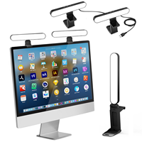 Éclairage de bureau pour vidéoconférence, lumière LED pour streaming, support de moniteur réglable, zoom, ordinateur portable, webcam, anneau lumineux