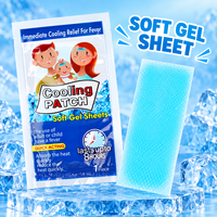 Patch rafraîchissant en gel hydrogel pour bébés et enfants avec film diamant 5x12,47 cm Certifié CE OEM ODM Vente en gros Couleur personnalisée