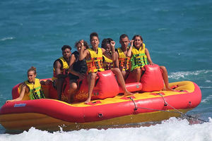 Bateau gonflable commercial personnalisable en forme de flamant rose, poisson volant, banane aquatique, oiseau volant pour la remorquage - Product Image 5