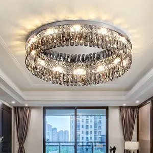 Indoor Moderne Kristallen Armatuur Plafond Led Smart Home Plafondlampen Luxe Kroonluchters Hangende Kristallen Plafondlamp
