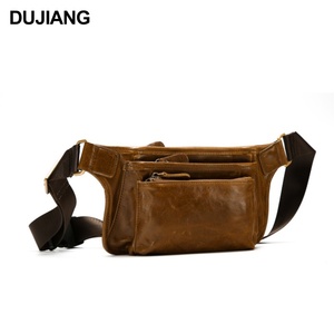Custom da <span class=keywords><strong>uomo</strong></span> in vera pelle stile Vintage borsa da petto impermeabile alla moda spalline per viaggi all'aperto - Product Image 6