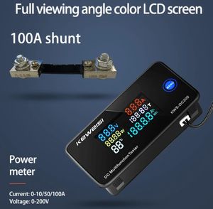 Voltmètre ampèremètre wattmètre numérique LED KWS-DC200, compteur d'énergie électrique avec fonction de réinitialisation 10A 50A 100A - Product Image 5