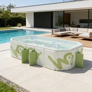 Meilleures ventes de piscines pliables en PVC pour l'extérieur, grandes piscines pour la maison, le jardin et la cour - Product Image 2