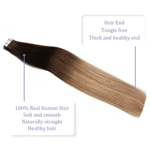 Tape In Extensions Hair 100% Drawn Virgin Remy Hair Ombre Blonde Tape In Human Hair Russian Tape-in Hair Extensions Natural