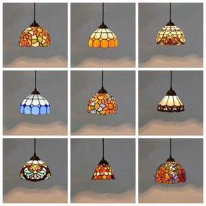 Lampade a sospensione in vetro chiaro lampada a sospensione antica fiore barocco 6 8 pollici creatività retrò macchiato Tifany lampade a sospensione <span class=keywords><strong>Tiffany</strong></span> - Product Image 4