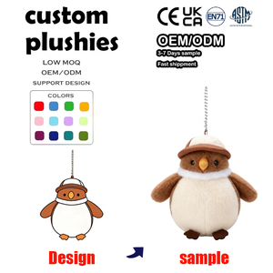 Peluche di Uccelli Personalizzati, Ciondoli Imbottiti di Pulcini Personalizzati OEM/ODM, Portachiavi Serie Uccelli Personalizzati con il Tuo Design - Product Image 3