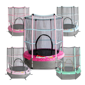 <span class=keywords><strong>Trampoline</strong></span> d'intérieur pour enfants de 55 pouces, coloré et abordable, avec filet de sécurité, <span class=keywords><strong>trampoline</strong></span> multicolore pas cher pour enfants - Product Image 2