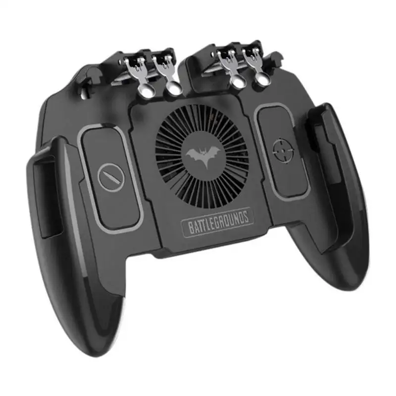 M11 Six Finger PUBG Controller di gioco Gamepad Trigger Shooting Free Fire Cooling Fan Gamepad Joystick per IOS Android Mobile Phone