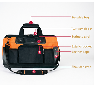 Bolsa Organizadora de Herramientas Resistente al Agua, de Boca Ancha y Fondo Rígido, Personalizable - Product Image 3