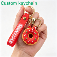 Porte-clés de Noël personnalisés, porte-clés en caoutchouc OEM, porte-clés en PVC 3D ODM, breloques de sac, accessoires de porte-clés, porte-clés en gros, porte-clés promotionnels