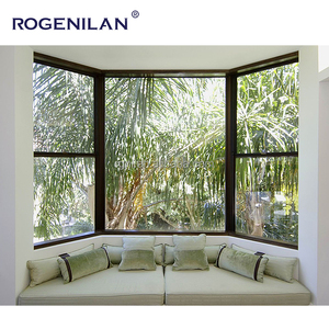 Fenêtre de remplacement extérieure Rogenilan en aluminium et verre pour baies vitrées, fenêtre <span class=keywords><strong>coulissante</strong></span> verticale d'angle pour jardin - Product Image 5