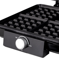Gaufrier Double Chauffage RAF Multifonctionnel de 1500W pour Petit-Déjeuner, 4 Gaufres Belges Grande Taille, Parois Froides au Toucher