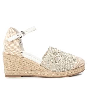 Xti Sandalias de cuña tipo alpargata para mujer, color beige, con correa en el tobillo, zapatos de verano - Product Image 2