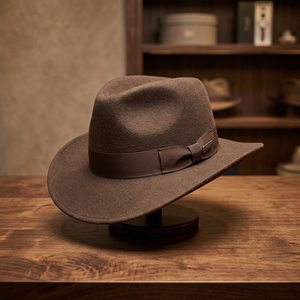 Chapeau de cowboy équestre en cuir véritable 100% fabriqué en Inde, durable, tendance, avec logo personnalisé imprimé, 52-54cm, décontracté, pour le cyclisme et les voyages - Product Image 1