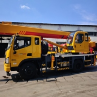 Grue mobile hydraulique sur chenilles de 12 tonnes sur mesure pour projets municipaux, transplantation d'arbres et travaux d'assainissement urbain