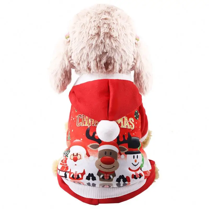2023 Santa renne chien Costume tenue de noël chiot sweats à capuche sweat animal de compagnie à capuche manteau chat vestes vêtements vêtements d'hiver