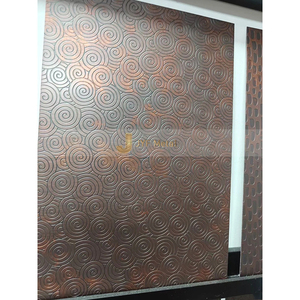C185 304 316 PVD revêtement gravure Bronze Antique laiton tôle d'acier inoxydable sans empreinte digitale pour façade de mur rideau extérieur - Product Image 3