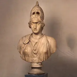 Fabrika nokta mermer büstü Athena heykel