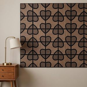 Panneau acoustique en bois rainuré 3D Bean & Heart, panneaux acoustiques en bois à lattes, panneaux absorbants du son pour la décoration intérieure - Product Image 5
