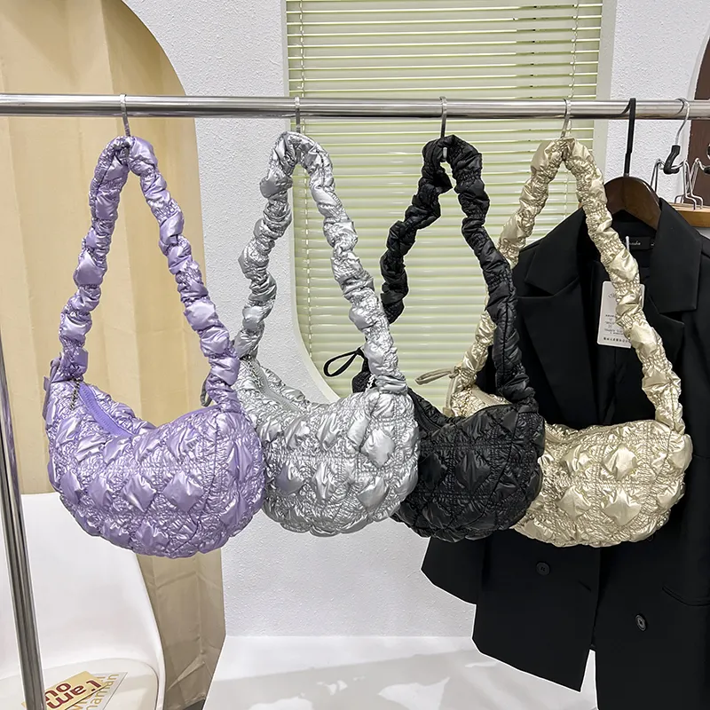 Nouvelle mode de petits sacs plissés légers de grande capacité sac à main pour femme Bubble Puff sac à bandoulière unique