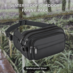Nouvelle sacoche de taille en nylon pour homme et femme - Sac de taille imperméable avec poche pour téléphone, sac de poitrine multifonctionnel pour la course à pied et la randonnée - Product Image 2