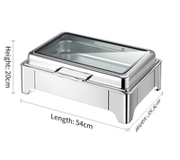 6L 9L Électrique En Acier Inoxydable Rectangulaire Hydraulique Hot Pot Hôtel De Luxe Réchauffeur De Nourriture avec Finition De Grain De Bois pour Buffet Ensemble
