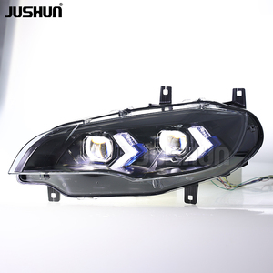 Conjunto de Faros Delanteros LED JUSHUN para <span class=keywords><strong>BMW</strong></span> X6 E71 2008-2014, Faros Delanteros Mejorados de Alto Brillo en Forma de Flecha - Product Image 2