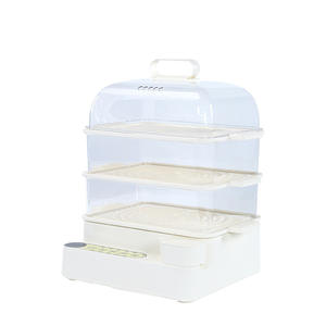 Vaporiera Elettrica Multifunzione a Tre Livelli con Controllo Touch, Pentola a Vapore Trasparente di Grande Capacità per Colazione - Product Image 1