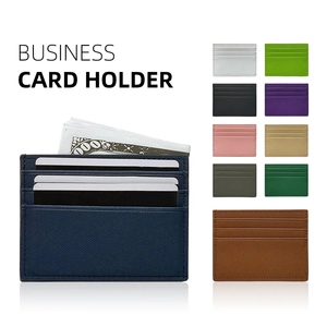 Sẵn sàng để tàu sang trọng Saffiano Ví Chất lượng cao chủ thẻ tín dụng RFID chặn tối giản mỏng Ví trong kho biểu tượng tùy chỉnh - Product Image 2