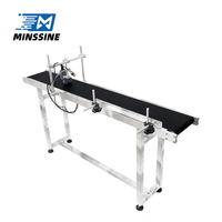 Minssine Automatische Ingebouwde Inkjetprinter Conveyor XP600 Printkop CIJ 600dpi Snel Droogende Kaartprinter Label/Kaart/Papier/Buis