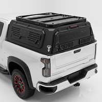 Coque de camping-car pour camion en alliage d'aluminium durable avec trois portes pour camions de taille standard et de taille moyenne 4x4 Overlanding