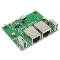 Papan Ekspansi HUB HAT Ethernet/USB untuk Raspberry Pi Zero0/W/2W USB2.0/RJ45 10/100M Port Ethernet dengan Kotak Casing Cangkang Logam