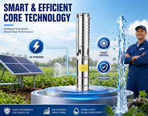 <span class=keywords><strong>Pompe</strong></span> solaire FLD 4 pouces 0,75 kW avec moteur 100 % fil de cuivre, pour l'irrigation paysagère, débit 10 m³/h, hauteur de refoulement 32 m, protection automatique contre la pénurie d'eau - Product Image 4