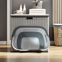 Nouveauté panier de rangement de vêtements pliable et pliable en plastique portable pour la salle de bain, le nettoyage du linge, la literie et le bassin