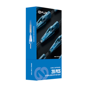 Cartucho de aguja de tatuaje permanente desechable de etiqueta privada WJX 0,3mm 0,35mm agujas de cartucho de tatuaje de delineador redondo profesional - Product Image 1