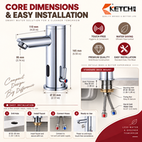 Robinet de lavabo en acier inoxydable, mitigeur de salle de bain eau chaude et froide, robinet de lavabo pour la maison, robinet US EU