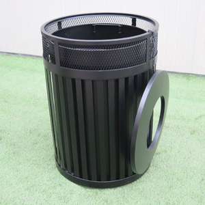 Factory Sale Outdoor Trash Bin Steel Public Waste Bin Park Street Recycling Bin