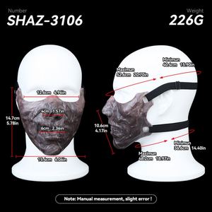 Masque en silicone effrayant, masque BDSM, jouet sexuel pour adultes, pour hommes et femmes, costume de cosplay d'Halloween, accessoire de fête costumée, 18+ - Product Image 6