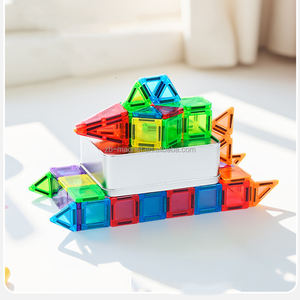 30년 전통 공장의 무료 샘플이 포함된 휴대용 미니 자석 타일 어린이용 교육 STEM 완구 여행 세트 - Product Image 5