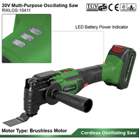 Kit de Herramientas Eléctricas Inalámbricas de 20V con Batería de Litio Sin Escobillas, con Cabezales Oscilantes y de Sierra Recíproca para Lijar y Raspar