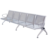 Chaise d'attente d'hôpital durable en acier inoxydable banc d'attente de banque d'aéroport de 4 places-sièges publics modernes pour les bureaux d'hôpital