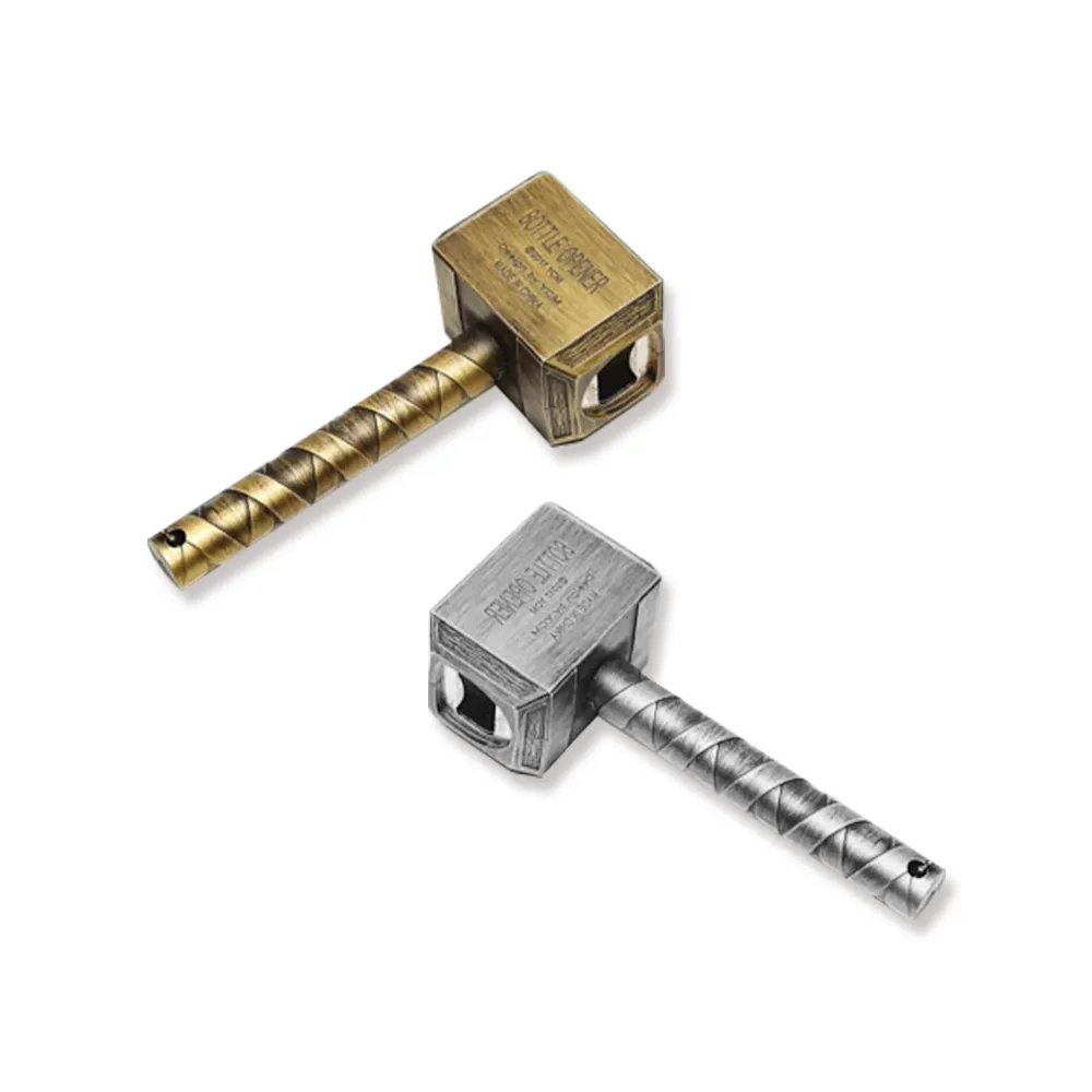 Поставщики под заказ логотип бренда античная латунь Серебряный герой фильм Капитан Америка металлический Mjolnir Тор Молоток Открывалка Для Бутылок